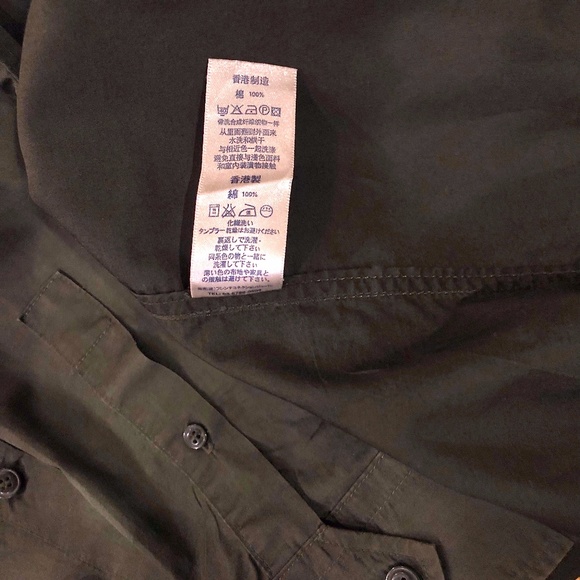 FRENCH CONNECTION Men's Khaki Green Military Shirt FCUK Small - Picture 12 of 13